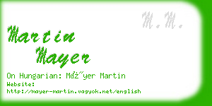 martin mayer business card